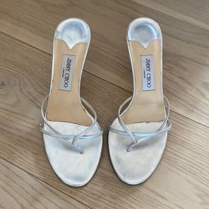 JIMMY CHOO Thong Kitten Heel Sandals
